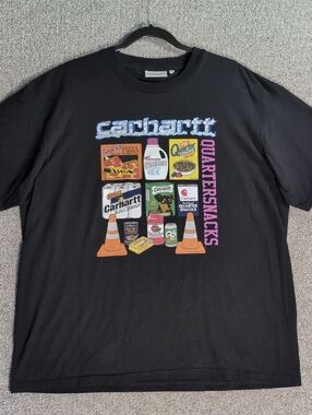 Carhartt WIP x Quartersnacks Grocery Graphic Tee Size XL in Black